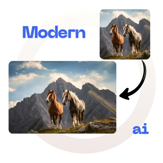 Wide photo extended with AI while keeping sharp detail.